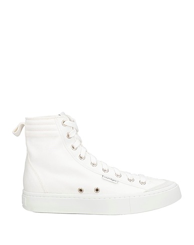 COURRÈGES Sneakers White Leather, Textile fibres