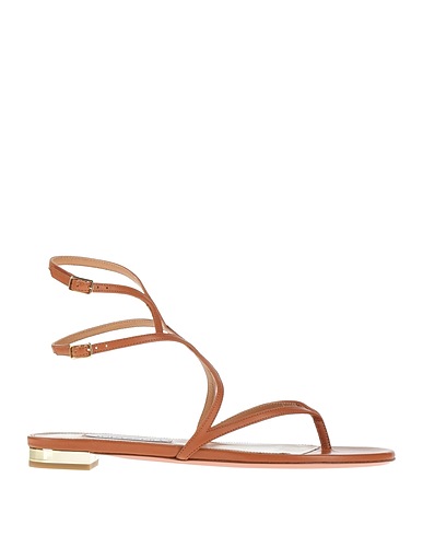 AQUAZZURA Flip flops Tan Leather
