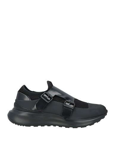 MICH SIMON Sneakers Black Leather, Textile fibres