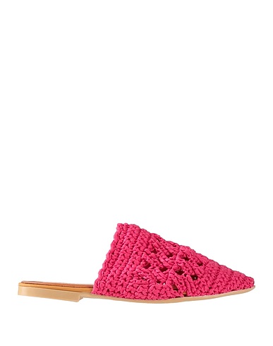 OVYÉ Mules und Clogs Fuchsia Gewebefasern