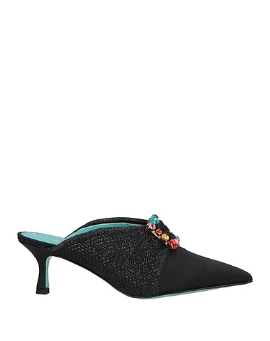 NORMA J.BAKER Mules and clogs Black Textile fibres