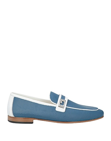 GIOVANNI CONTI Loafers Slate blue Calfskin