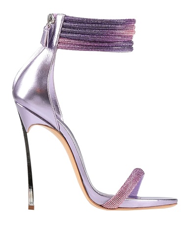 CASADEI Sandals Mauve Textile fibers, Leather