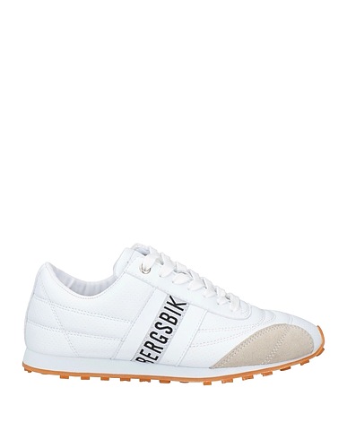 BIKKEMBERGS Sneakers White Leather, Textile fibres