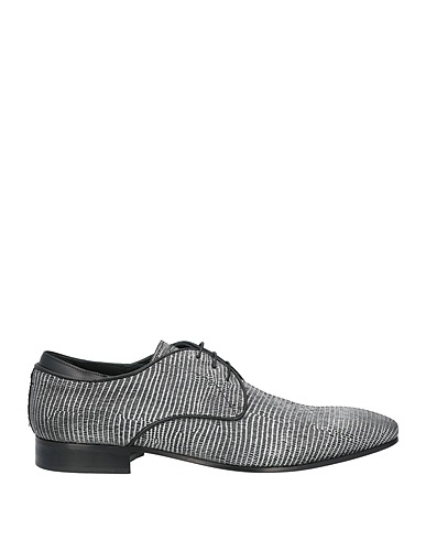 GIOVANNI CONTI Laced shoes Silver Leather