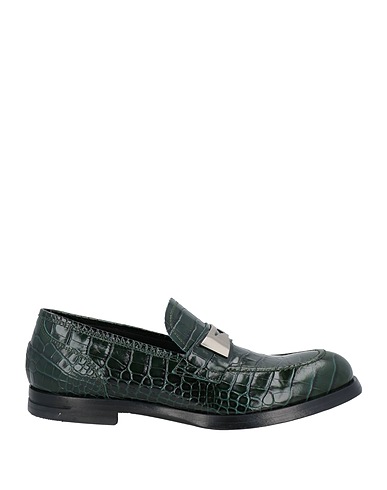 GIOVANNI CONTI Loafers Dark green Leather