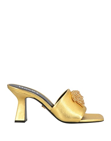 VERSACE Sandals Gold Leather