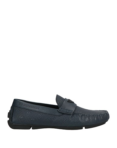 EMPORIO ARMANI Loafers Midnight blue Leather