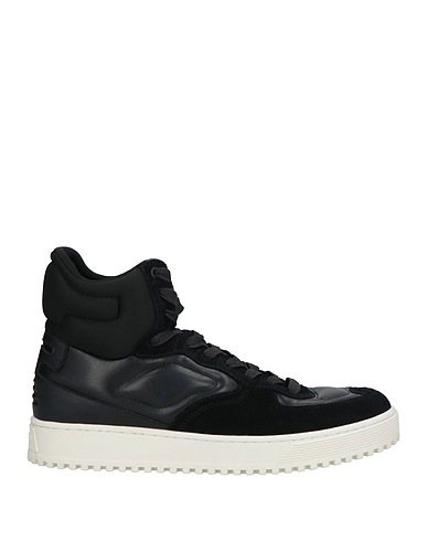 EMPORIO ARMANI Sneakers Nero Pelle, Fibre tessili, Altre Fibre