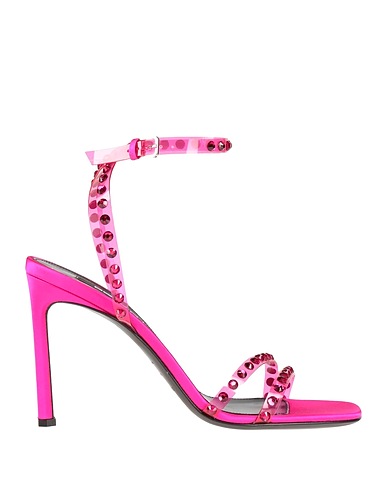 SERGIO ROSSI Sandals Fuchsia PVC - Polyvinyl chloride, Textile fibers