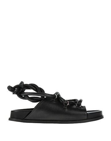 HUGO Sandals Black Leather