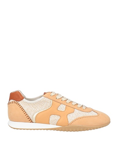 HOGAN Sneakers Beige Leather, Textile fibres
