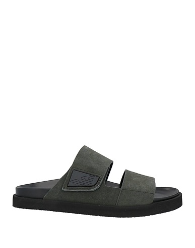 EMPORIO ARMANI Sandals Charcoal 100% Calfskin