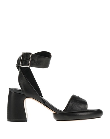 EMPORIO ARMANI Sandals Black Leather