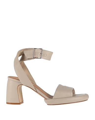 EMPORIO ARMANI Sandals Light grey Leather
