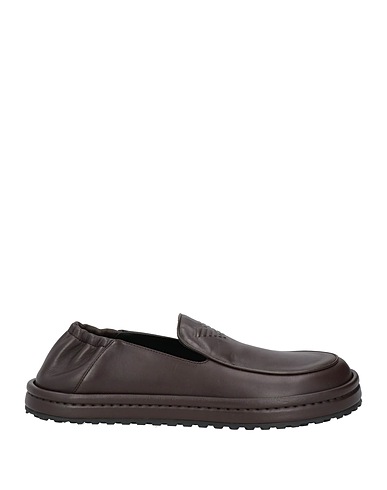 EMPORIO ARMANI Loafers Dark brown 100% Calfskin