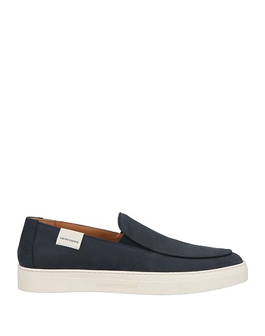 EMPORIO ARMANI Sneakers Σκούρο μπλε της νύχτας 100% Δέρμα μοσχαριού