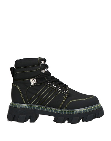 GANNI Ankle boot Black Textile fibers, Leather