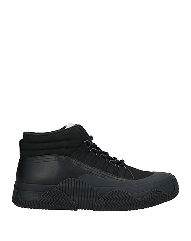 EMPORIO ARMANI Sneakers Black Leather, Other Fibres