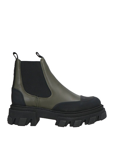 GANNI Ankle boot Military green Leather