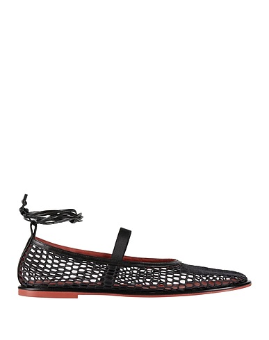 CHARLES PHILIP Milano Ballerine Nero Pelle, Fibre tessili
