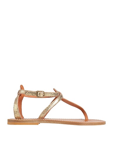 K.JACQUES ST. TROPEZ Tongs Or Cuir