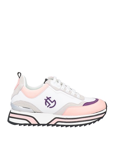 GAëLLE Paris Sneakers White Leather, Textile fibres