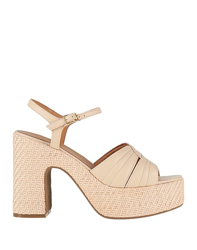 GIANMARCO SORELLI Sandals Beige Leather