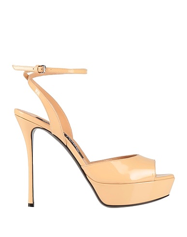 SERGIO ROSSI Sandals Beige Leather