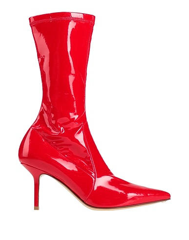 FRANCESCO RUSSO Ankle boot Red Textile fibres