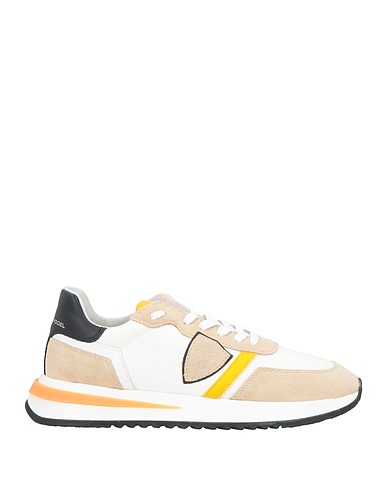 PHILIPPE MODEL Sneakers White Leather, Textile fibres