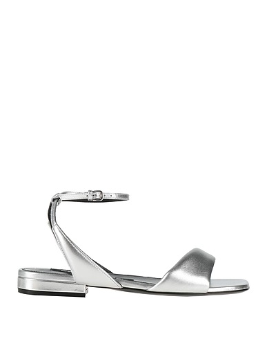 SERGIO ROSSI Sandals Silver Leather