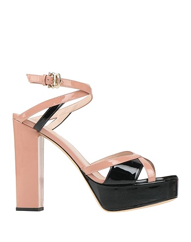 POLLINI Sandals Black Leather