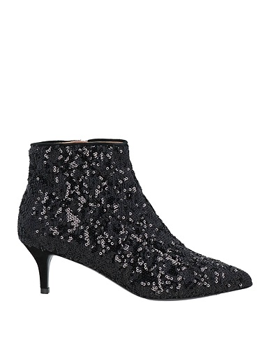 POLLINI Ankle boot Black Textile fibers