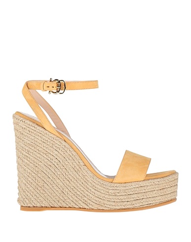 POLLINI Espadrilles Pastel yellow Leather
