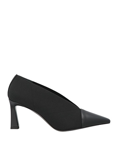 POLLINI Pump Black Calfskin, Textile fibers