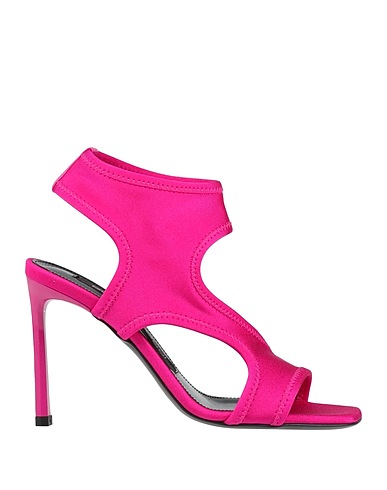 SERGIO ROSSI Sandals Fuchsia Textile fibres