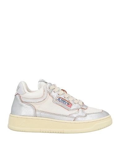 AUTRY Sneakers Off white Leather, Textile fibers