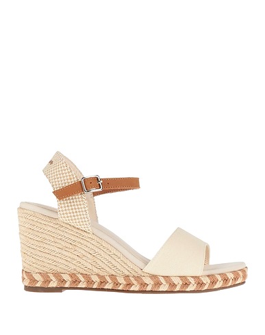 BLAUER. Espadrilles Elfenbein Leder, Gewebefasern
