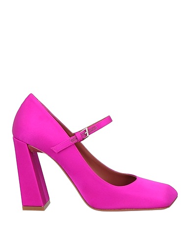 AMINA MUADDI Court Fuchsia Leather