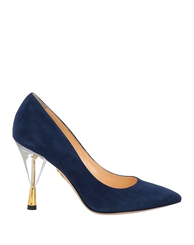 CHARLOTTE OLYMPIA Décolleté Blu notte Pelle