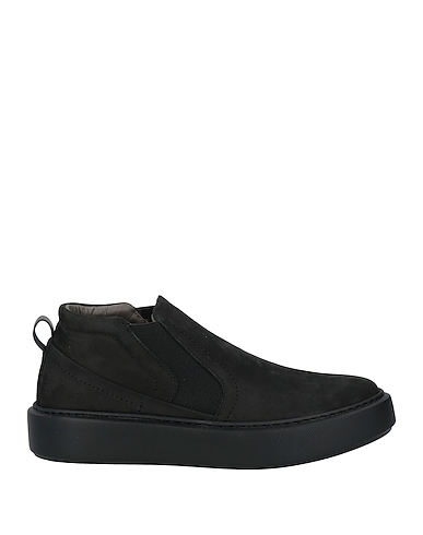POLLINI Sneakers Black 100% Calfskin, Elastane