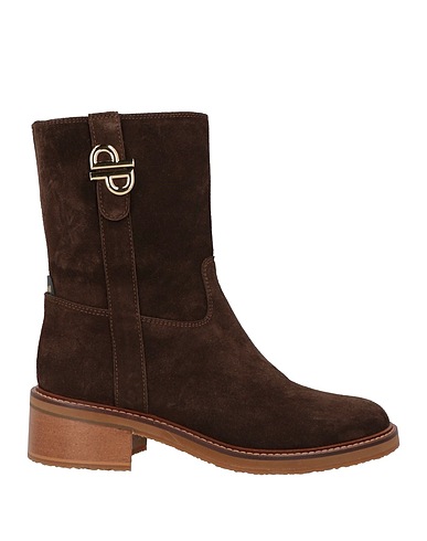 POLLINI Ankle boot Dark brown Leather
