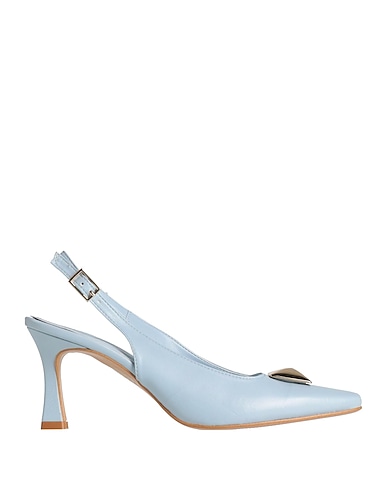 PREGUNTA Pump Sky blue Textile fibers