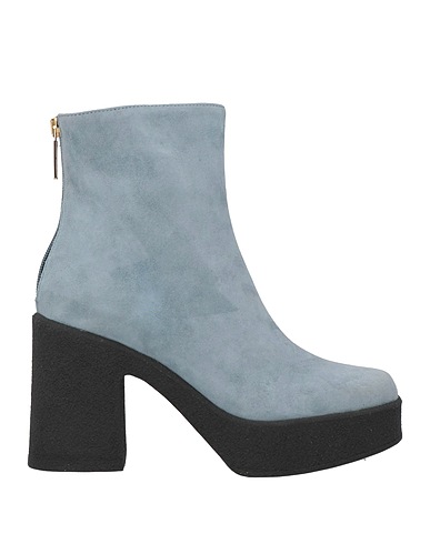 POLLINI Ankle boot Light blue Leather