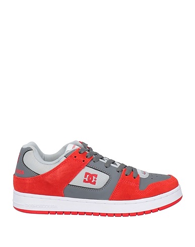 DC SHOES Sneakers Red Leather, Textile fibers