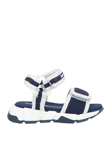EMPORIO ARMANI Sandals Navy blue Textile fibres