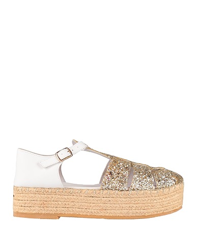 DOCKSTEPS Espadrilles White Leather, Textile fibres