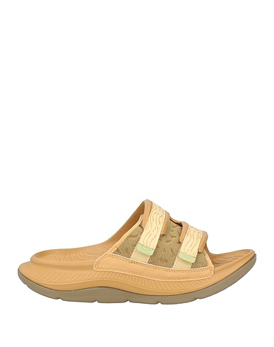 HOKA Sandals Beige Rubber, Textile fibers