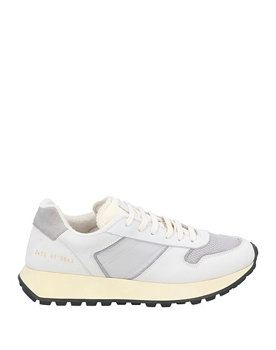 COMMON PROJECTS Sneakers Grigio chiaro Pelle, Fibre tessili